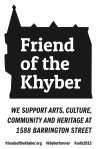 Click here to download a "Friend of the Khyber Sign." Post it and tag it #sotk2015